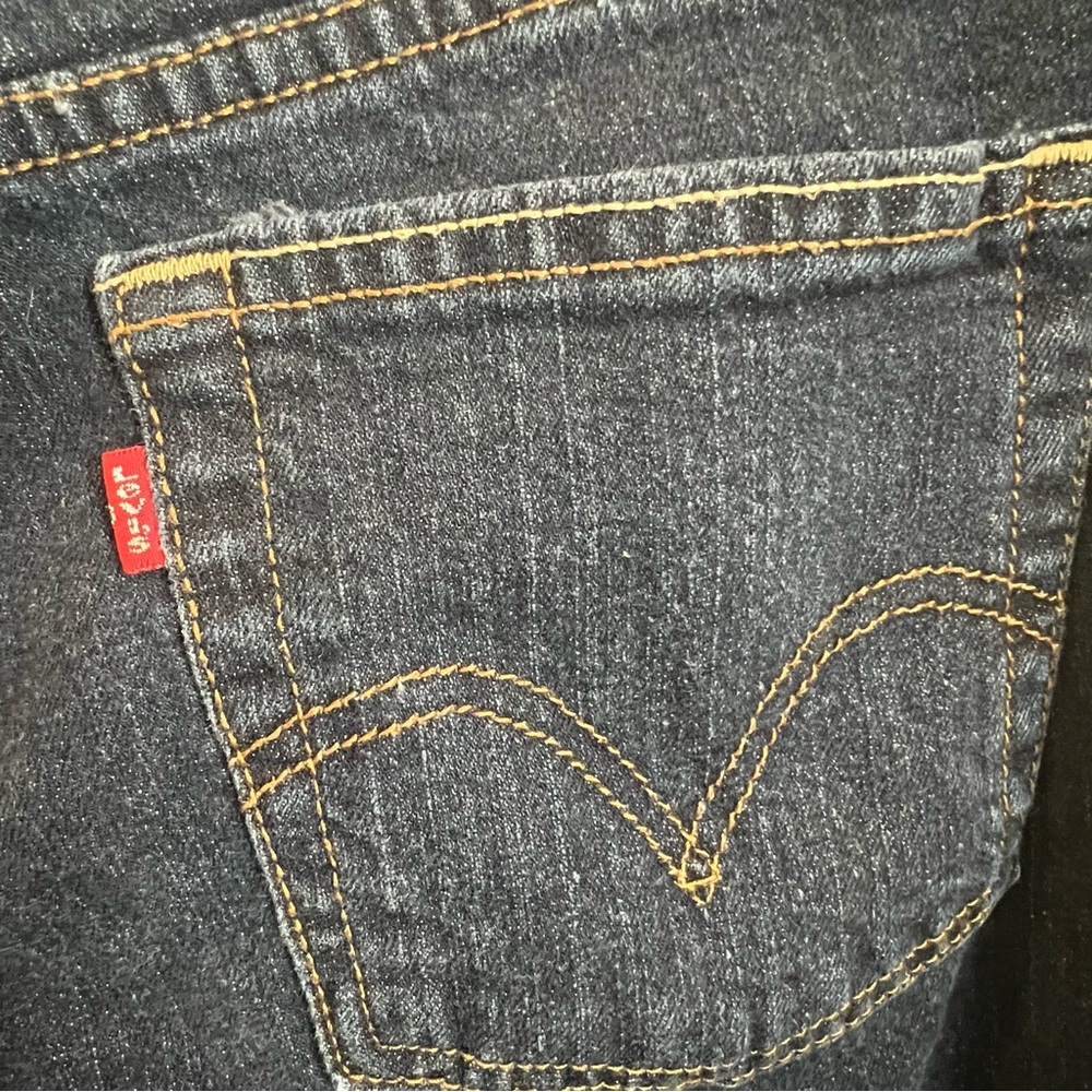 Levi’s 503 women straight leg Dk blue jean zip front, High rise, 5 pocket Sz 16 - Picture 9 of 16
